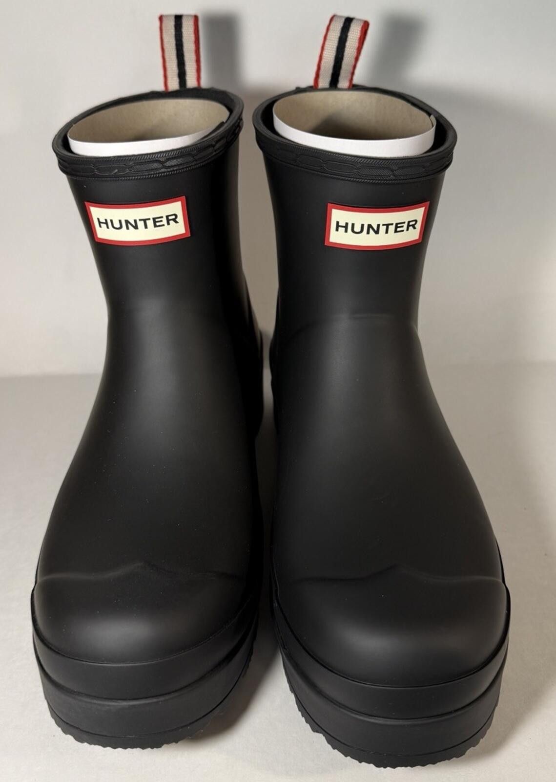 Hunter HUNTER Play Short Rain Ankle Boots Black Rubber Waterproof Size US 10 / IT 40 - 4 Thumbnail