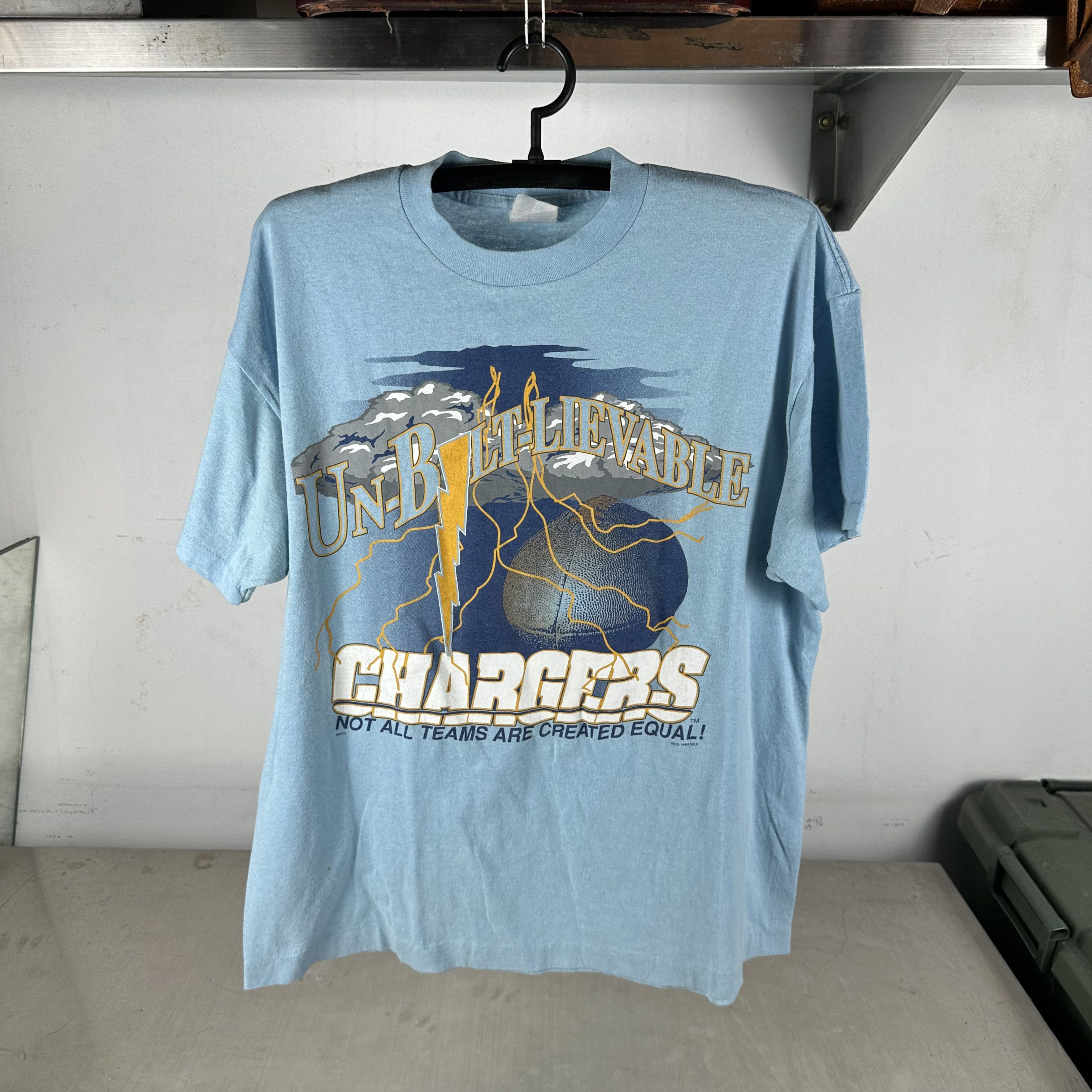 Vintage 1994 San Diego Chargers NFL Unboltlievable T-shirt