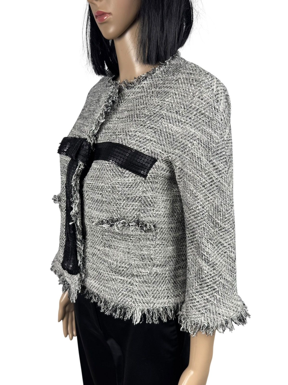 TWINSET TwinSet Cotton Twill Jacket 3/4 Sleeve Fringed size S Size S / US 4 / IT 40 - 4 Thumbnail