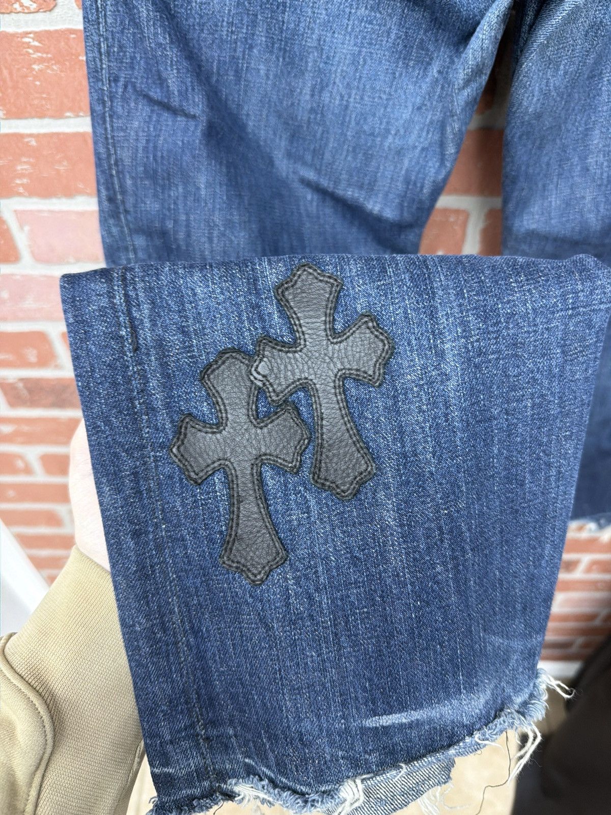 Chrome Hearts Chrome Hearts Patch Jeans Crosses Leather Blue Jean Size US 32 / EU 48 - 12 Thumbnail