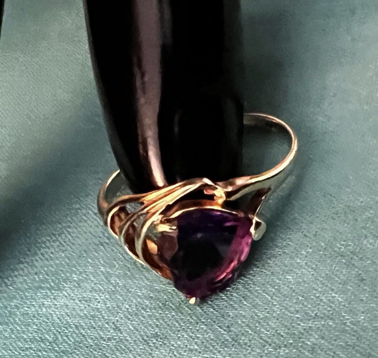 Other 14K Gold Amethyst Heart Ring Size ONE SIZE - 4 Thumbnail