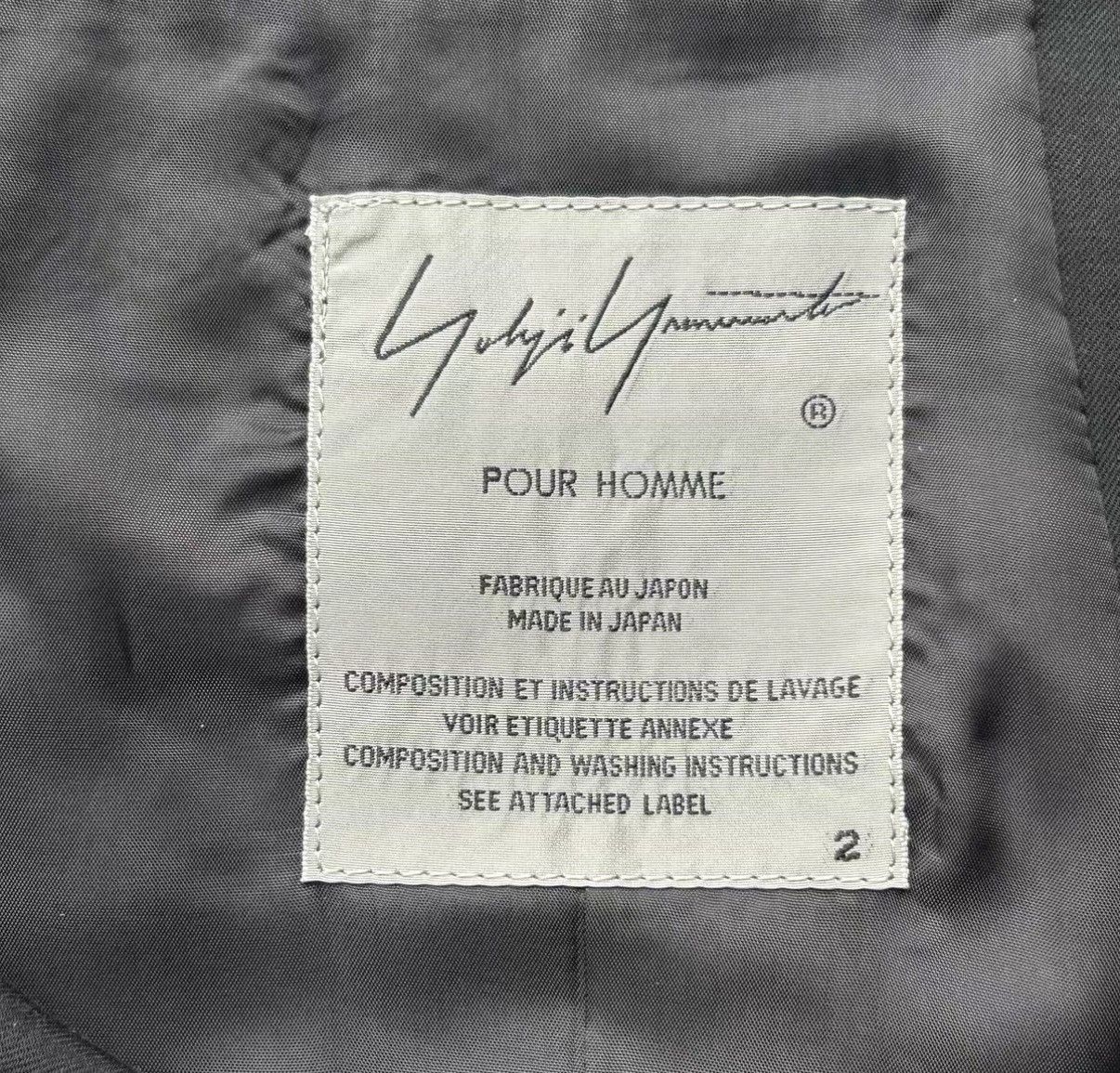 Yohji Yamamoto Yohji Yamamoto Open Back Long Blazer with Topstitching K4 Size US M / EU 48-50 / 2 - 5 Thumbnail
