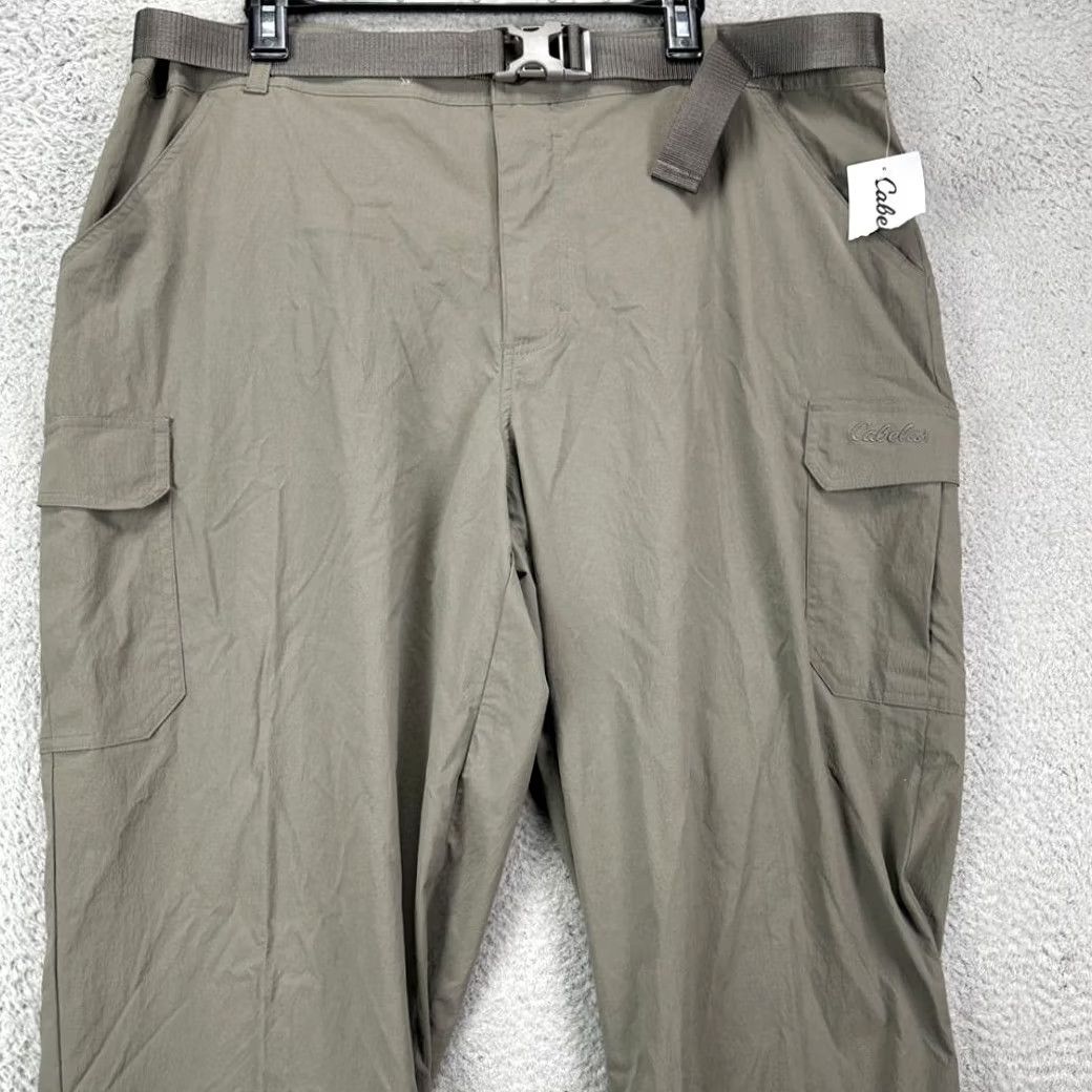 Vintage Cabelas Cargo Pants Men 40X32 Grey Classic Fit Hiking Fishing Outdoor Belted NEW Size US 40 / EU 56 - 6 Thumbnail