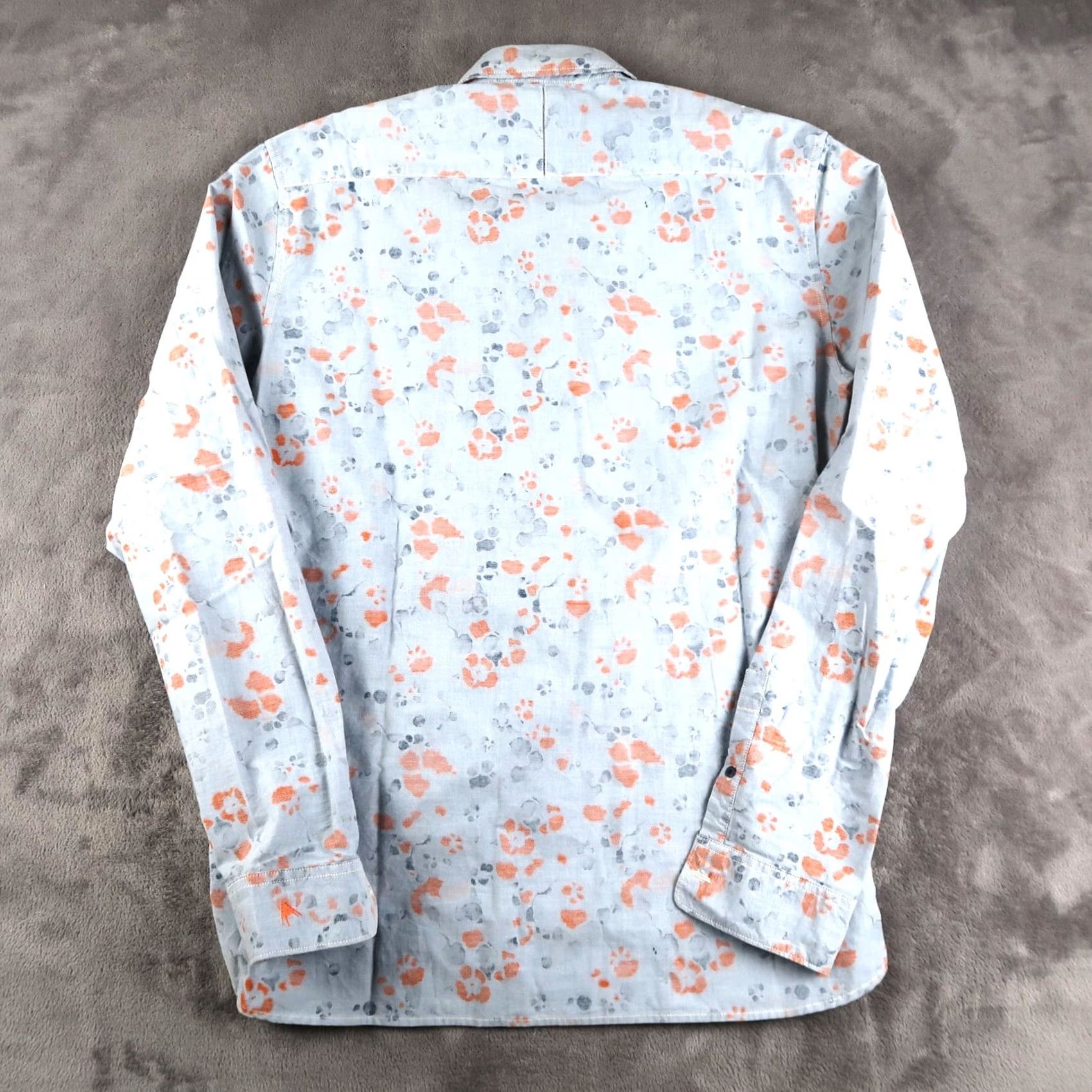 Scotch & Soda Scotch & Soda Amsterdams Floral Button-Down Shirt Mens L Blue Wheel of Fortune Size US L / EU 52-54 / 3 - 2 Thumbnail