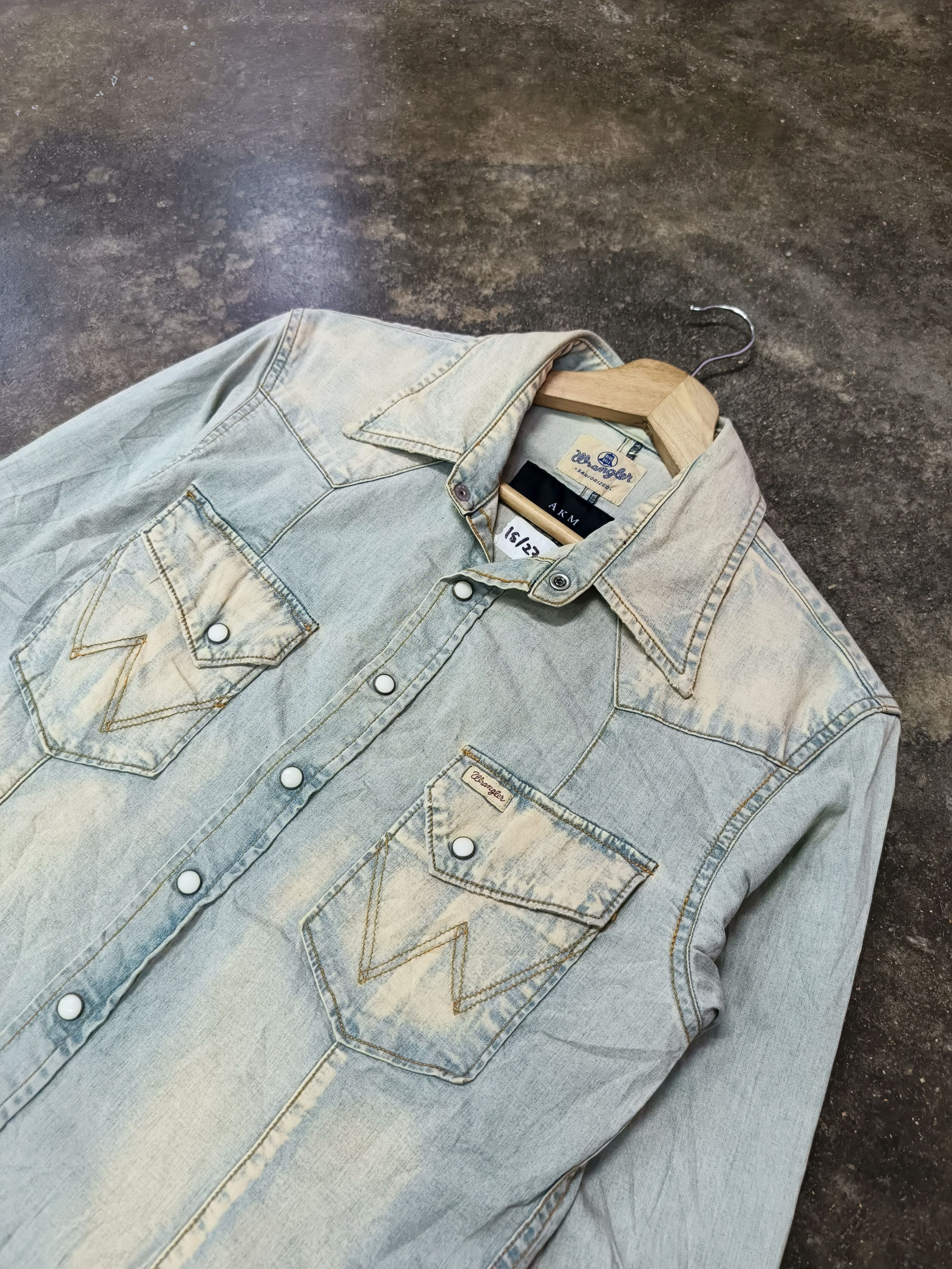 AKM AKM x Wrangler blue bell western shirt button Size US M / EU 48-50 / 2 - 2 Thumbnail