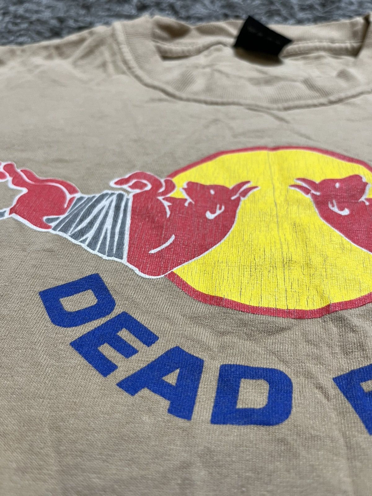 Vintage VINTAGE 00s DEAD BULL HUMOR ART USA COTTON T-SHIRT Size US S / EU 44-46 / 1 - 3 Thumbnail