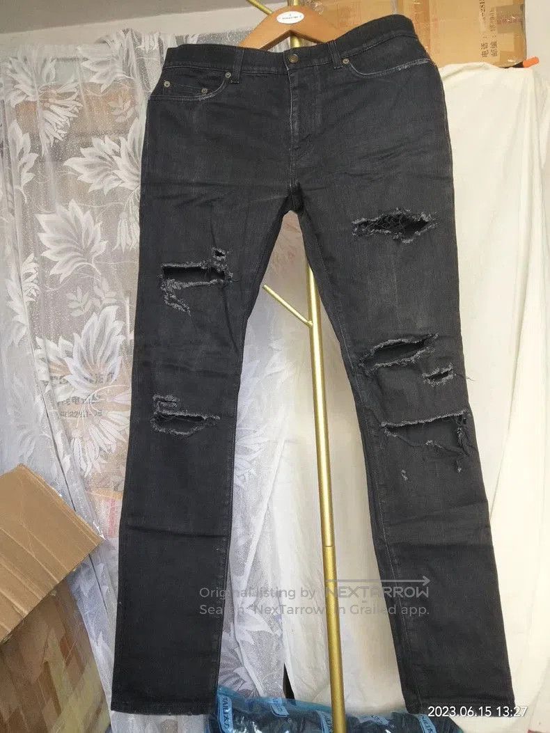 SLP 2016 Black Distressed Denim Jeans.