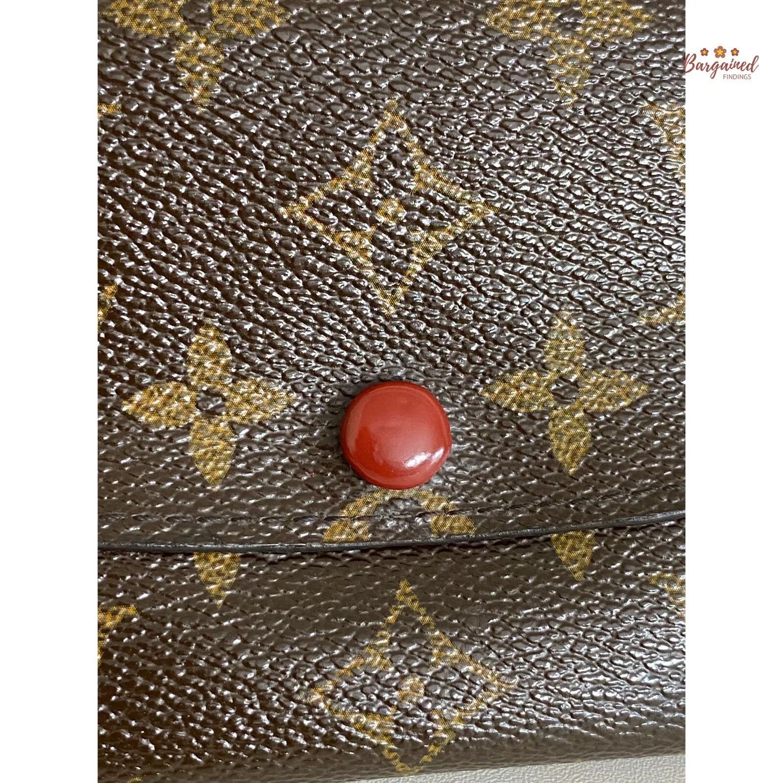 Louis Vuitton Louis Vuitton Monogram Canvas Leather Red Emilie Long Wallet Size ONE SIZE - 3 Thumbnail