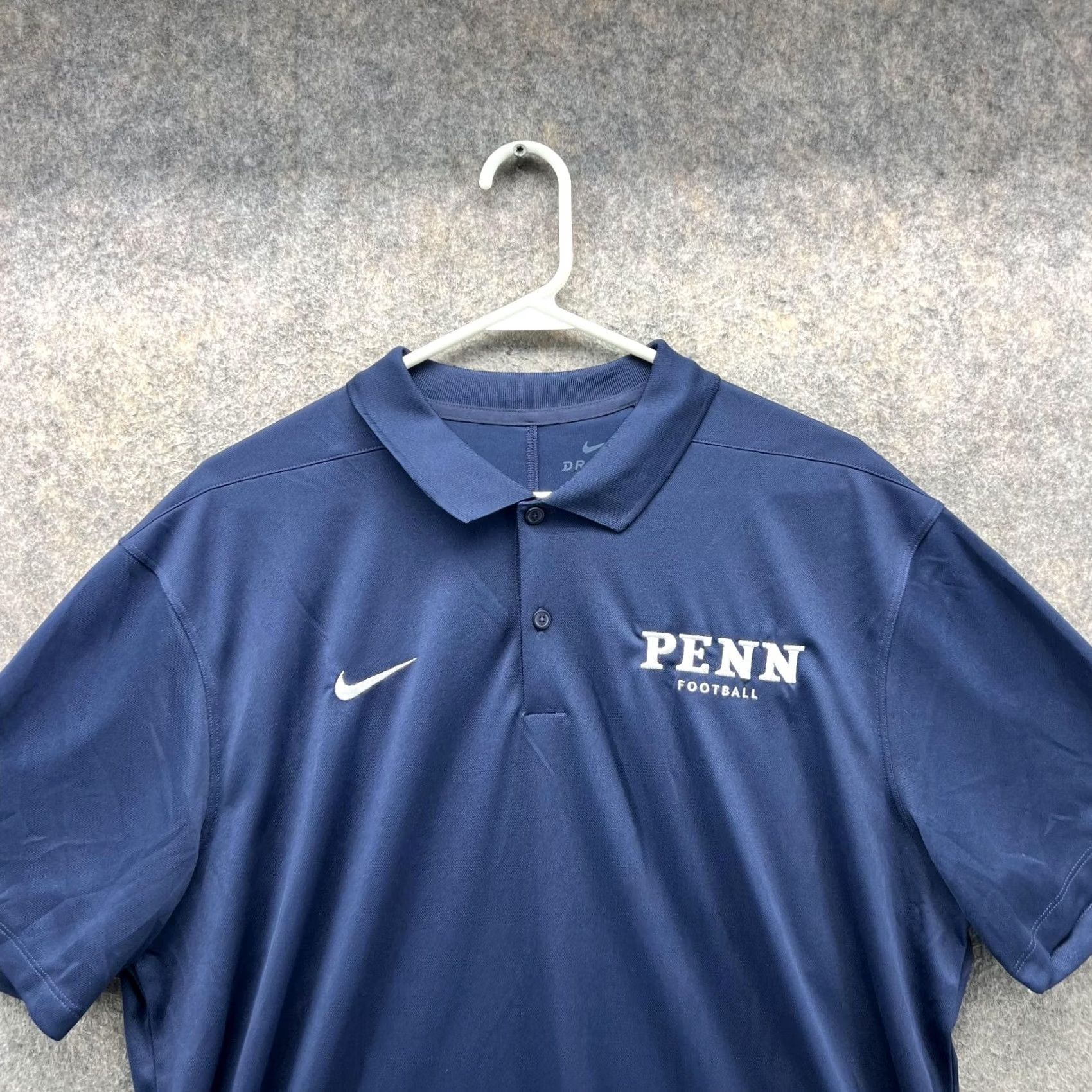 Nike Nike Polo Shirt Men Large Blue Dri-Fit Football Golf Nike Dri-FIT Logo Short Sleeve 44in Chest Regular Vintage: No Size US L / EU 52-54 / 3 - 2 Thumbnail