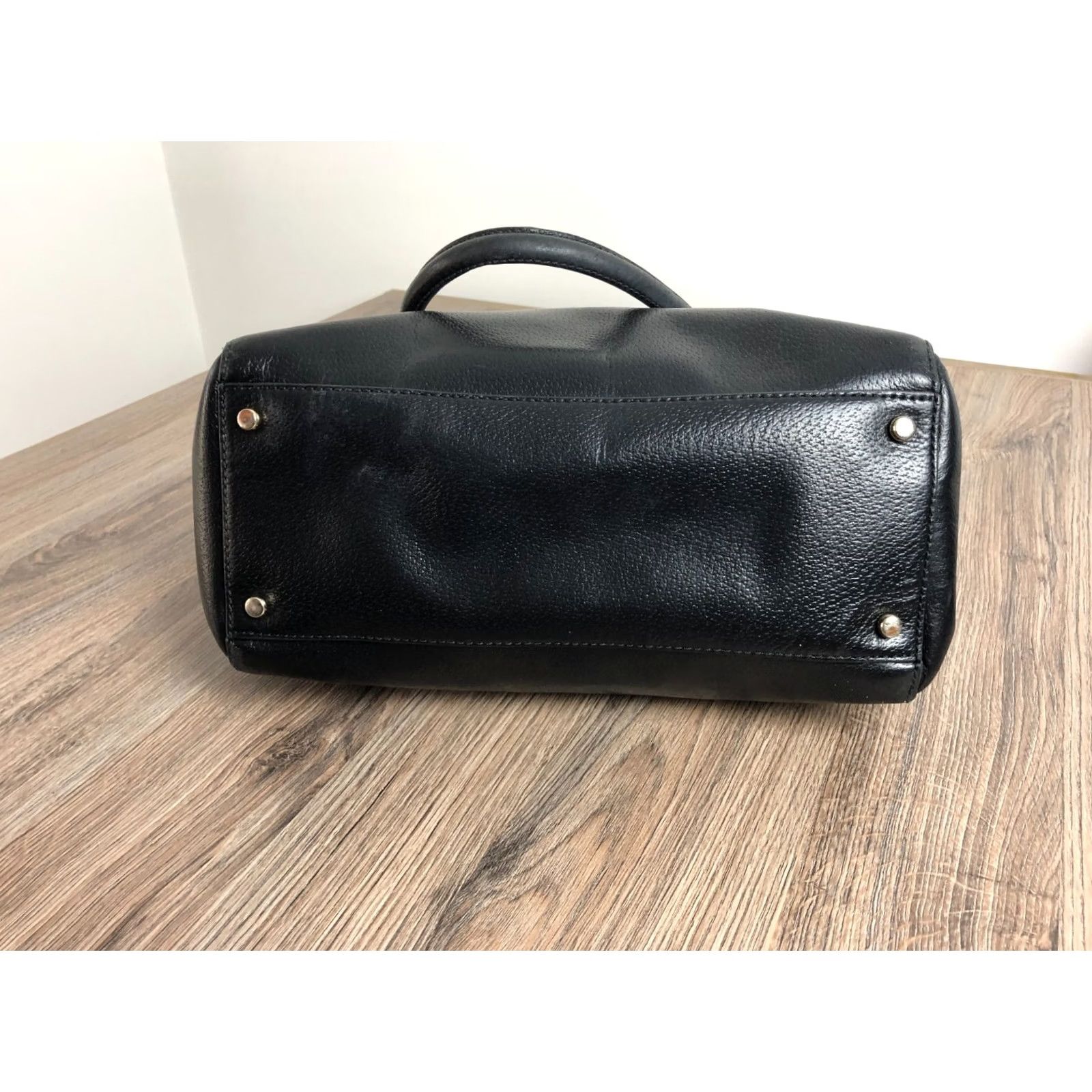 Vintage kate spade new york Handbag Women Black Leather Cow Leather Medium Zip Double Handles Size ONE SIZE - 5 Thumbnail