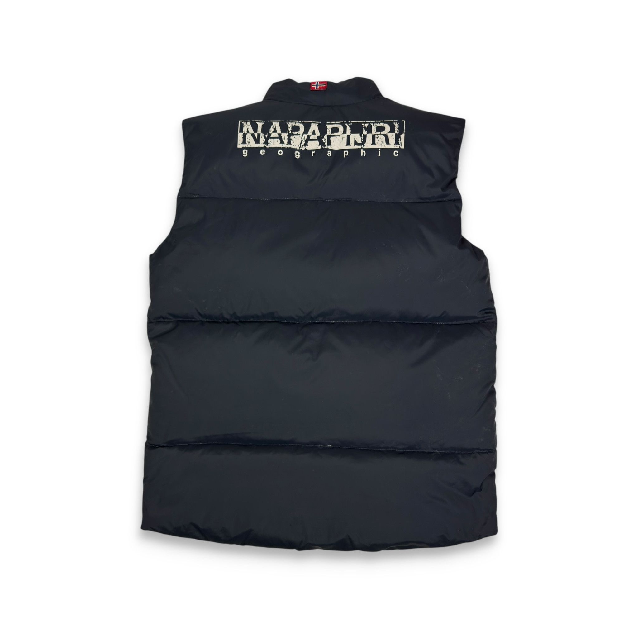 Napapijri Napapijri Men White Blue Reversible Full Zip Gilet Down Vest Size US S / EU 44-46 / 1 - 2 Thumbnail