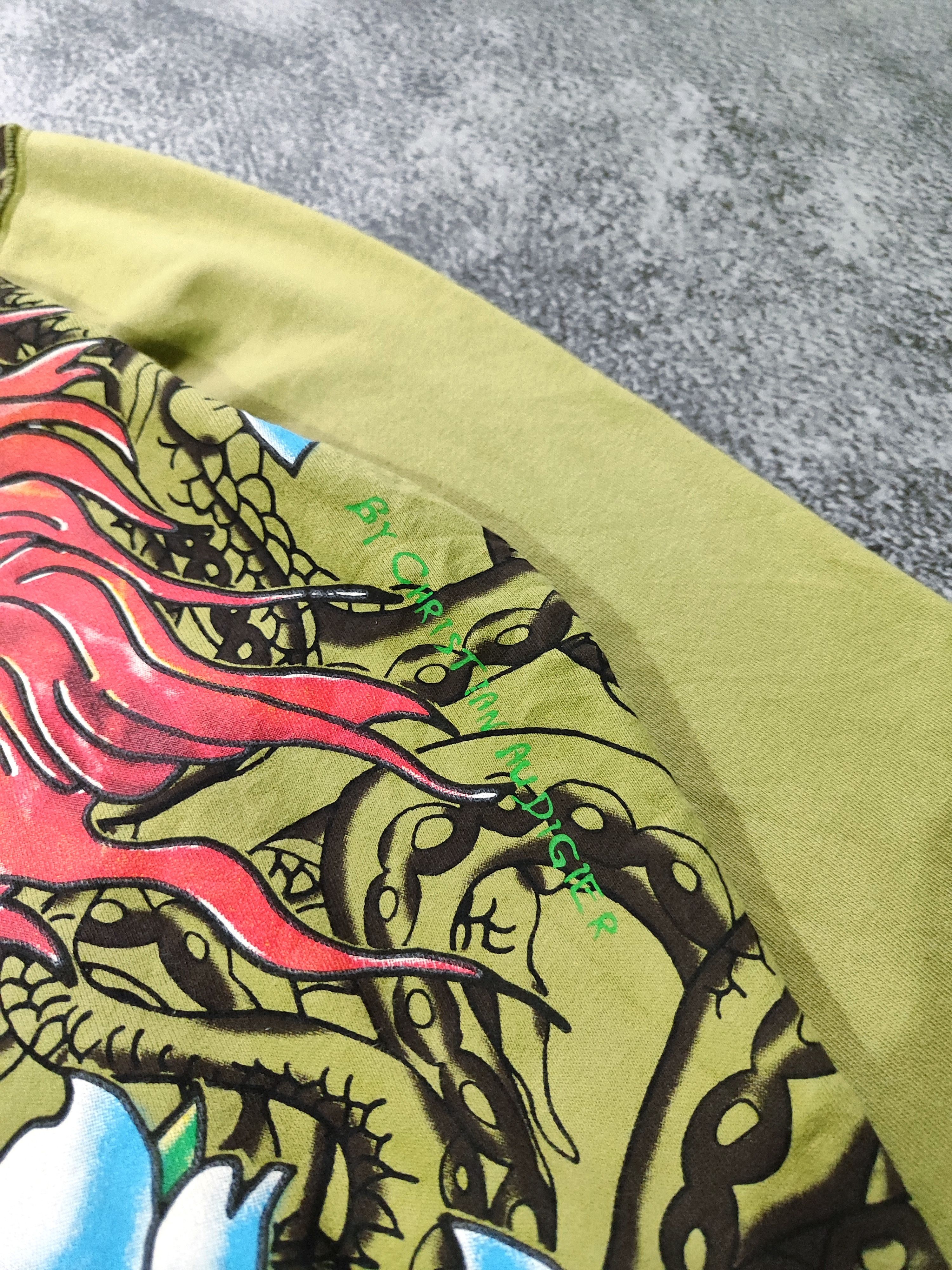 Ed Hardy Y2K Ed Hardy By Christian Audigier Green ZipUp Hoodie Size US XXL / EU 58 / 5 - 11 Thumbnail