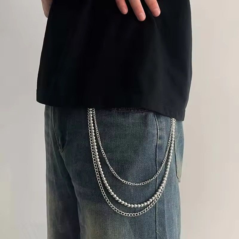 Other Silver Color Multilayer Pant Chain Size ONE SIZE - 1 Thumbnail