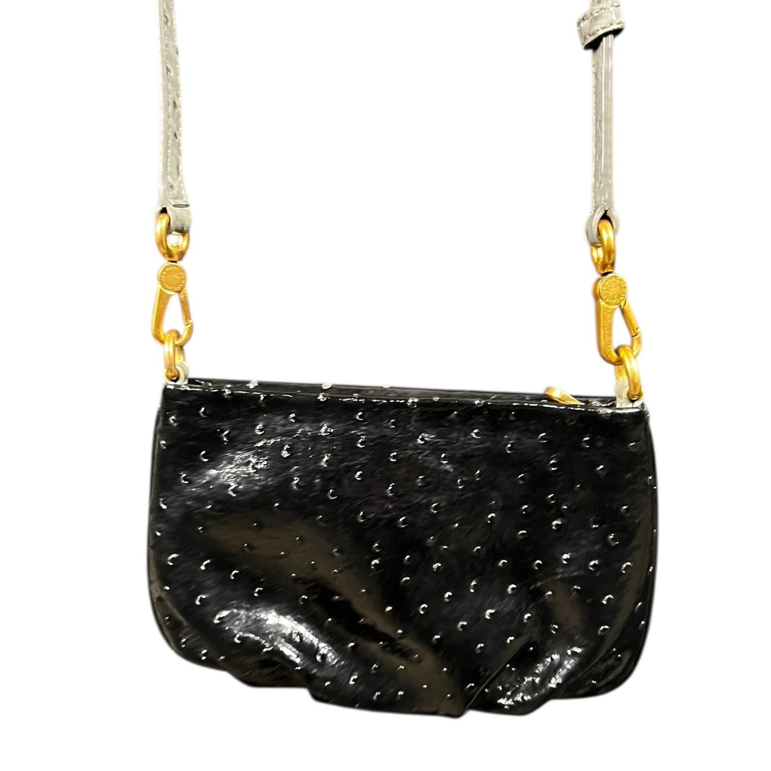Marc by Marc Jacobs Marc by Marc Jacobs Q Percy Blk Ostrich Embosd Faux Leather Size ONE SIZE - 3 Thumbnail