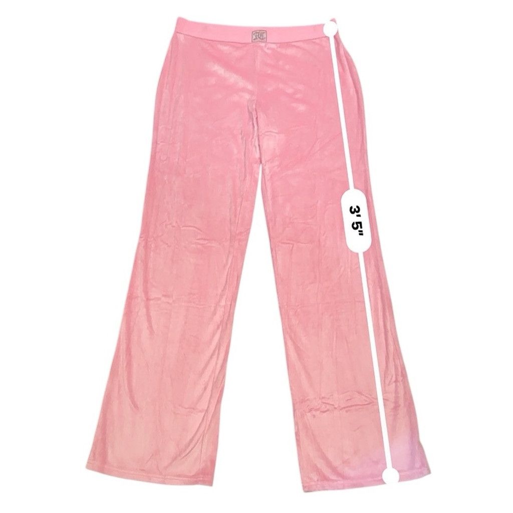 Juicy Couture JUICY COUTURE CLASSIC PINK VELOUR TRACK PANTS SZ M BNWOT Size 28" / US 6 / IT 42 - 9 Thumbnail
