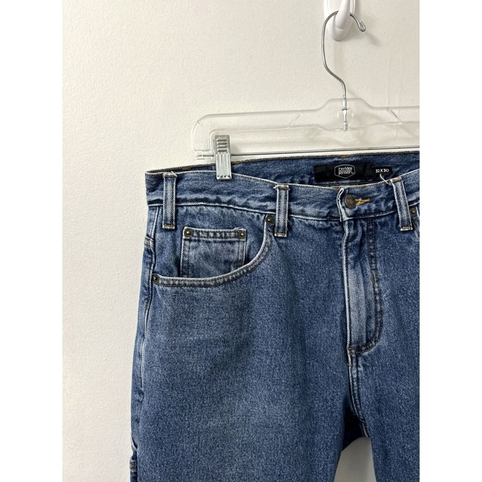 Denime Berkley Jensen Jeans Strai ght Leg Flannel Lined Denim Mens 32x30 Blue YKK Pocket 5-Pocket Size US 32 / EU 48 - 4 Thumbnail