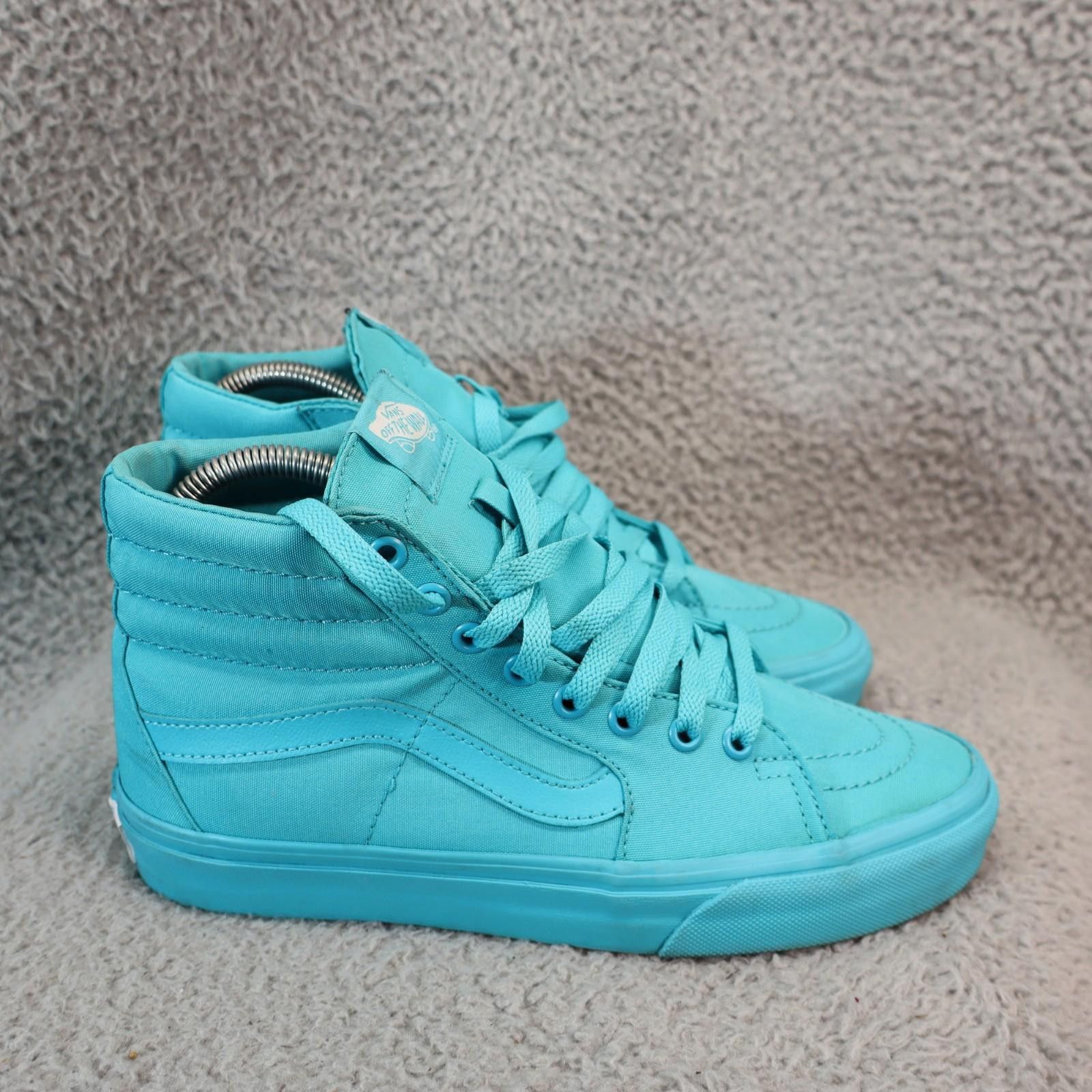 Vans VANS Sk8 Hi Top Off The Wall Teal Blue Men 5.5 / Women 7 Size US 5.5 / EU 38 - 4 Thumbnail