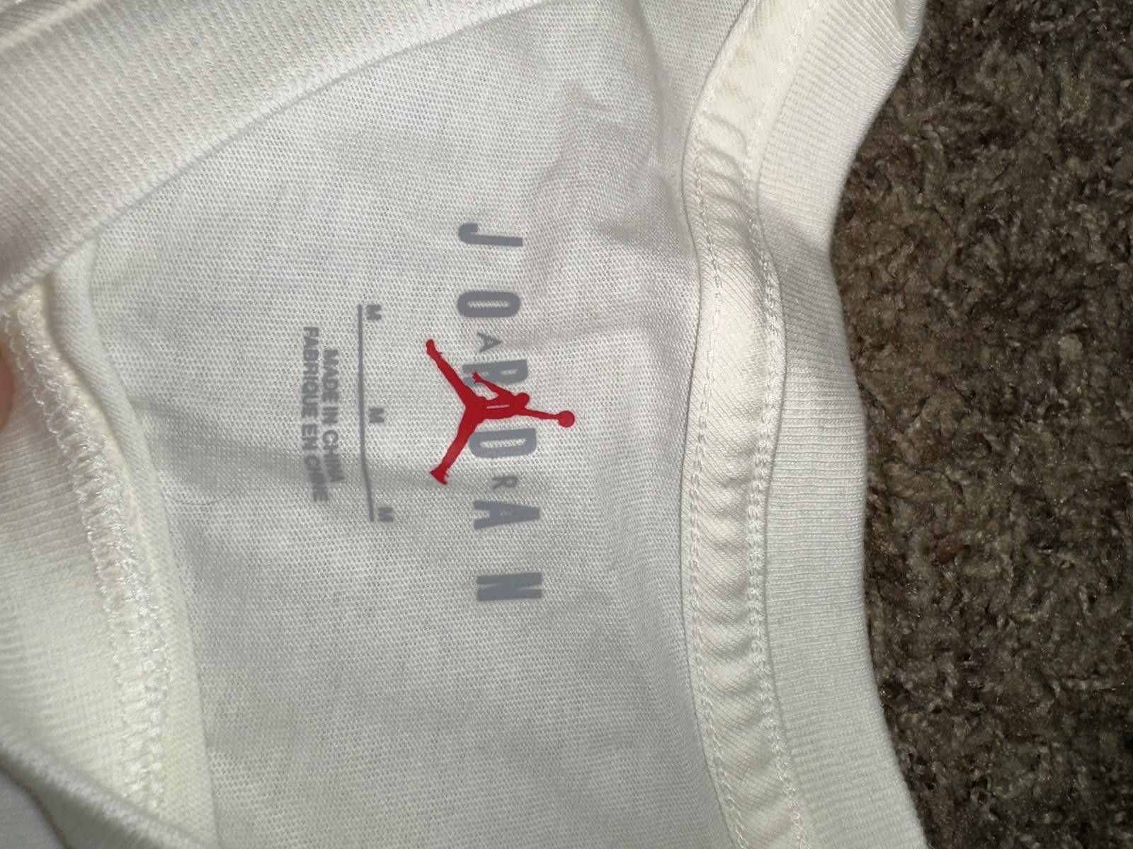 Designer Jordan Men’s Flight Essentials 6 Rings White T-Shirt Sample Asian Sizing Size US M / EU 48-50 / 2 - 5 Thumbnail
