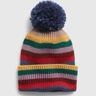 Gap baby GAP Stripes Hat, Pom Pom Beanie, Rolled Cuff Rim, Toddl Size ONE SIZE - 1 Thumbnail