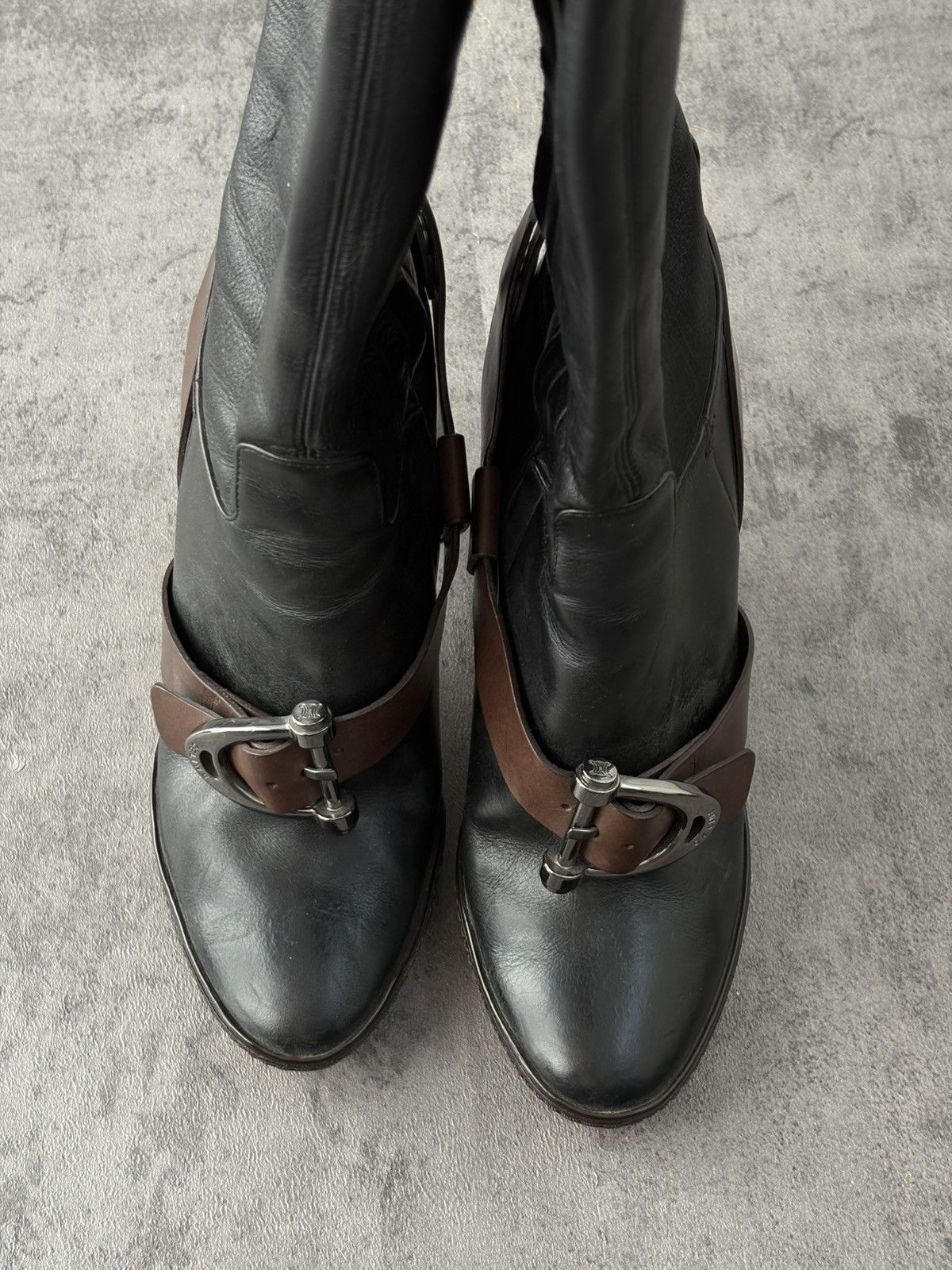 Celine Celine Riding Leather Boots Long Length Size US 8 / IT 38 - 12 Thumbnail
