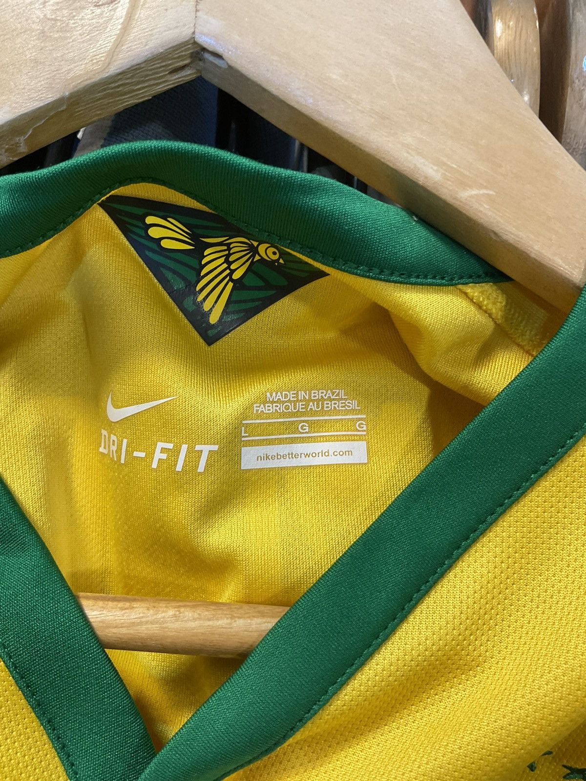 Nike 2014 Brazil Home Kit NEYMAR10 Size US L / EU 52-54 / 3 - 4 Thumbnail