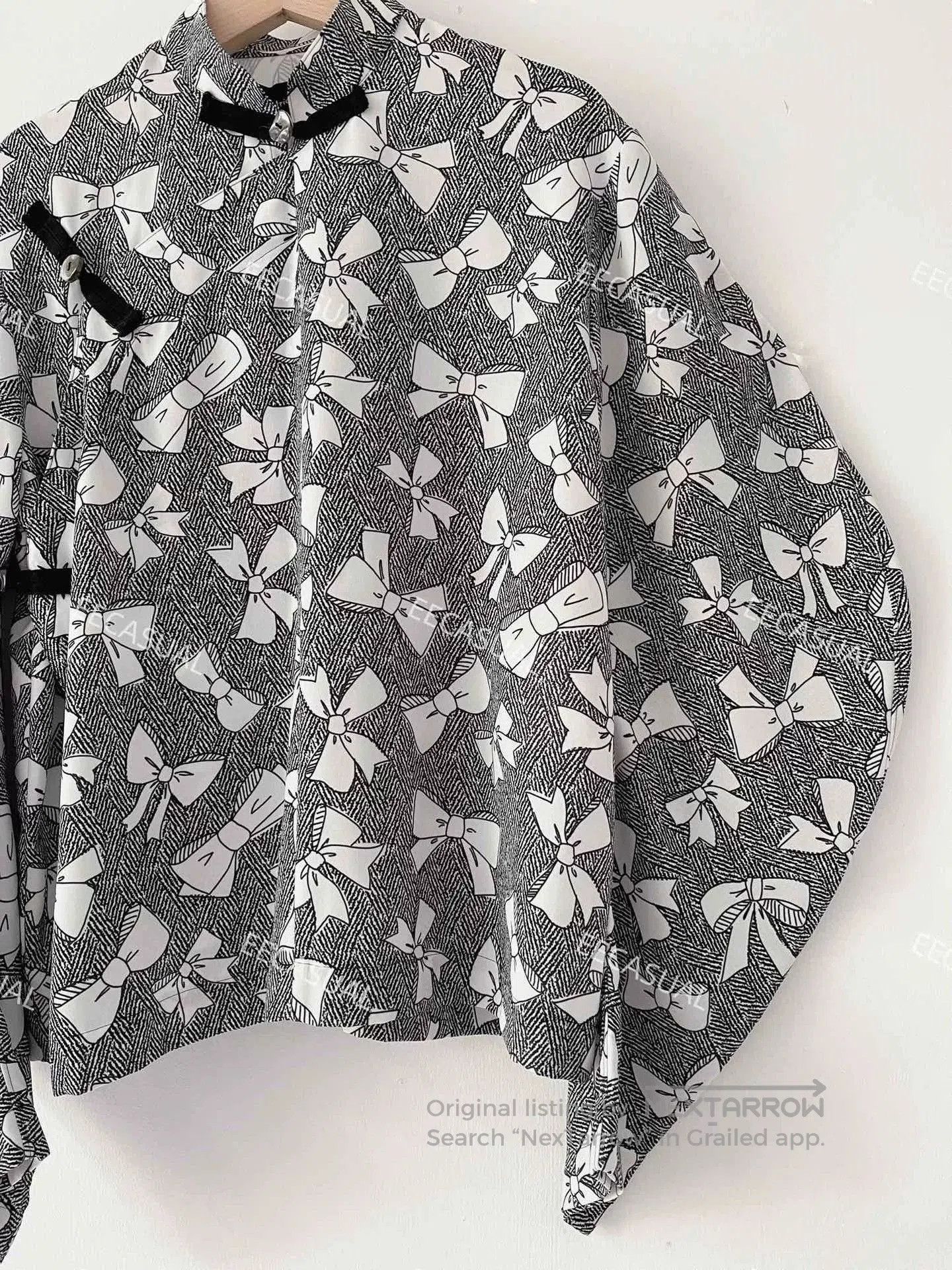 CDG by Comme des Garcons CDG Tricot Black White Bow Top. Size XL / US 12-14 / IT 48-50 - 5 Thumbnail