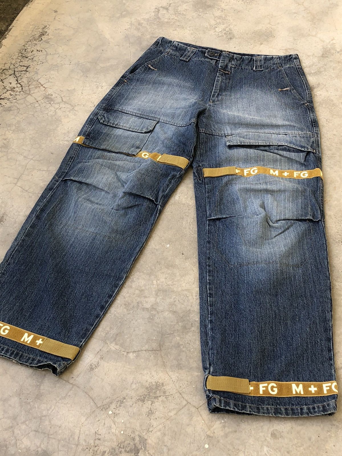 Marithe + Francois Girbaud Le Jean Marithe Francois Gurbaud Y2k M+FG Strap Baggy Denim Size US 34 / EU 50 - 1 Thumbnail