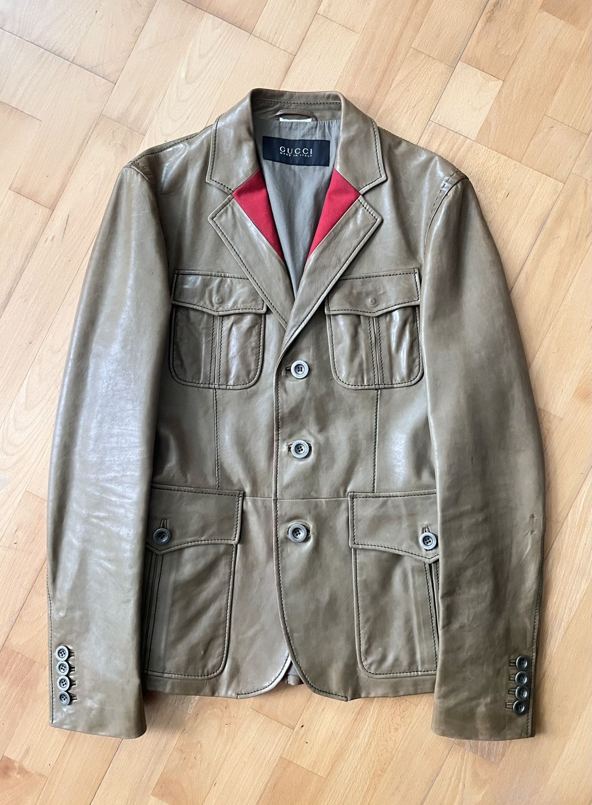 Gucci × Tom Ford GUCCI TOM FORD LEATHER COAT JACKET | Grailed