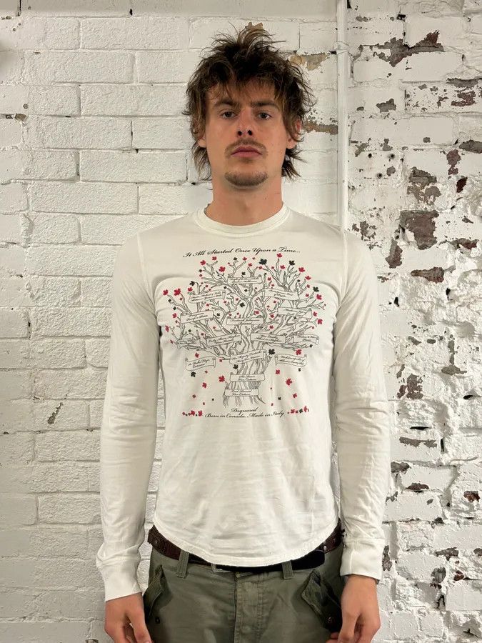 Dsquared2 AW2006 Dsquared2 White Fairytale Tree Longsleeves Size US S / EU 44-46 / 1 - 2 Thumbnail