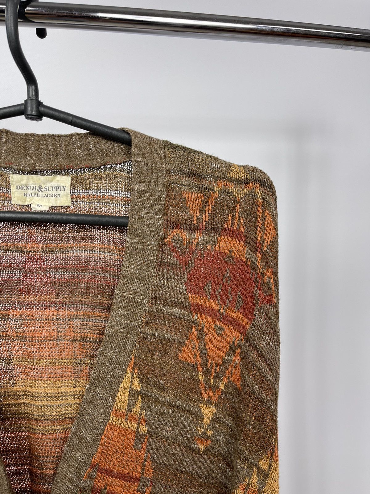 Denim & Supply Ralph Lauren Ralph Lauren Denim Supply Aztec Cardigan Plunge Neck Size M Size M / US 6-8 / IT 42-44 - 2 Thumbnail