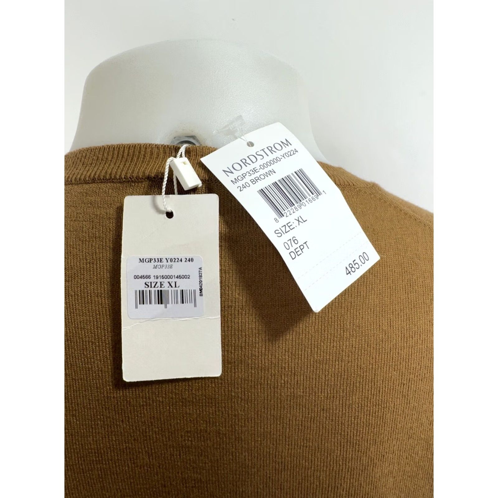 Vintage EIDOS Italy - NEW w TAG - CASHMERE BLEND Geometric Sweater XL Mens Brown / Black Pullover Geometric Cashmere Italy 485 Size US XL / EU 56 / 4 - 4 Thumbnail