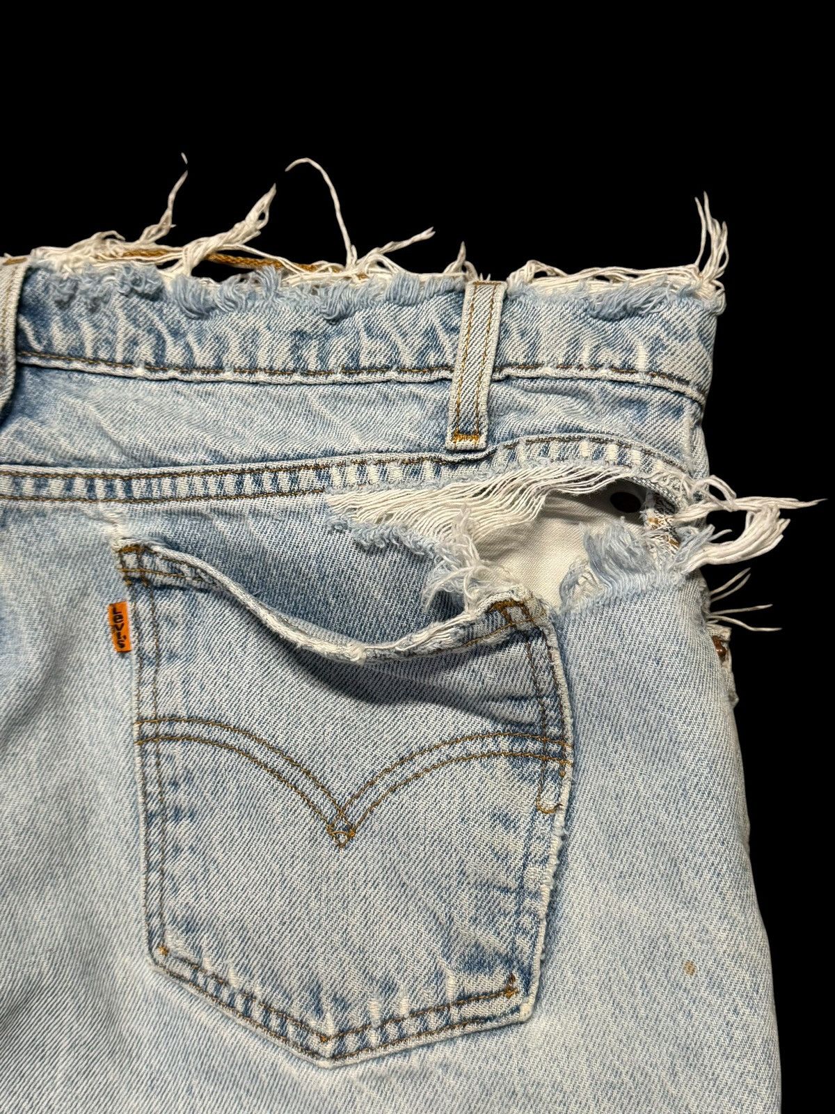 Levi's Thrashed Levi’s orange tab distressed denim size 34 Size US 34 / EU 50 - 6 Thumbnail