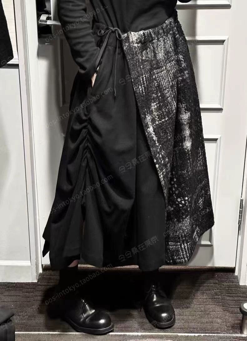 Yohji Yamamoto Yohji Yamamoto Vintage Asym Pleated Skirt Black Women Size 26" / US 2 / IT 38 - 1 Thumbnail