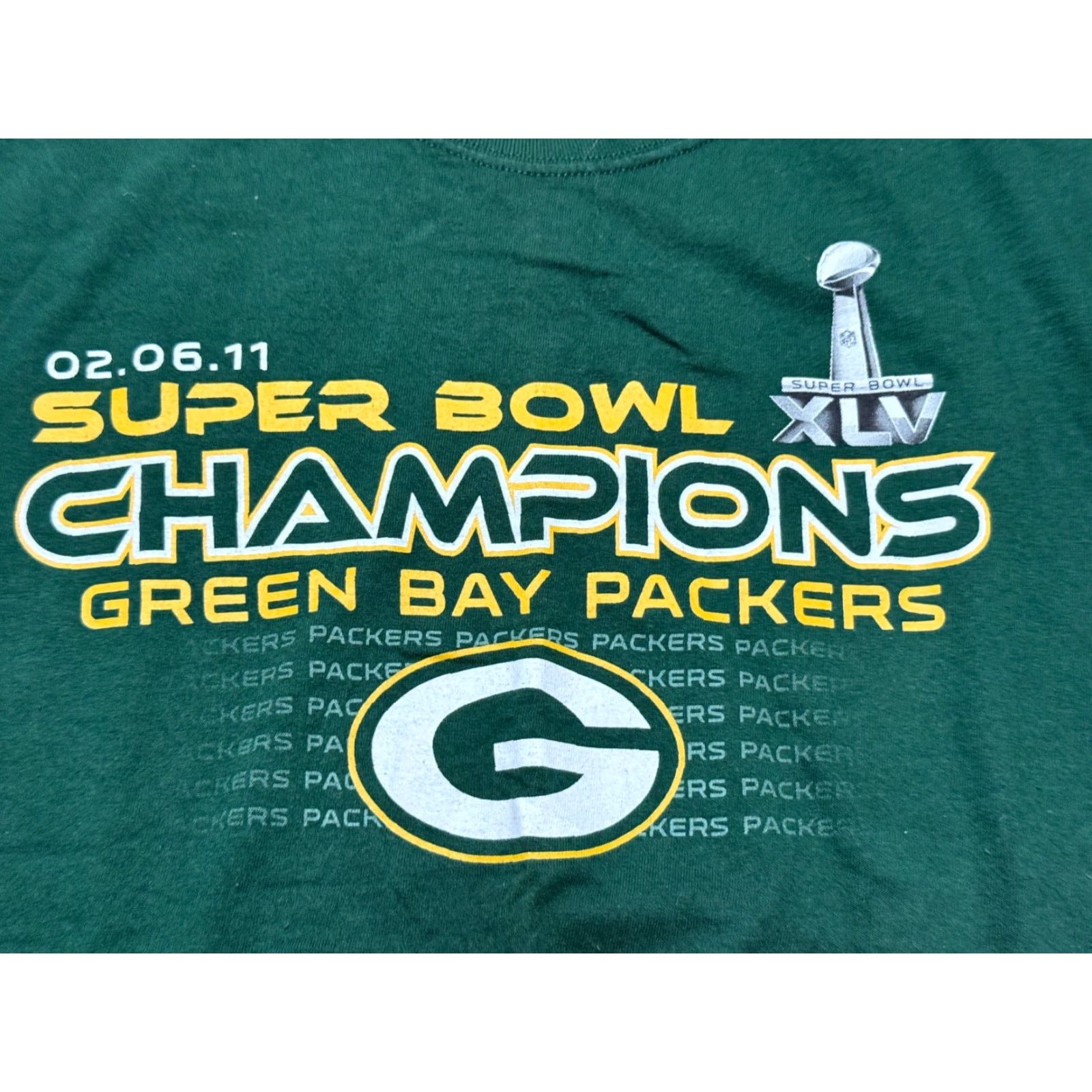 Jerzees VINTAGE Jerzees Sweatshirt Men's XL Wisconsin Green Bay Packers Superbowl Champions Shirt Mens XL Green Packers Jersey Sweatshirt Size US XL / EU 56 / 4 - 5 Thumbnail