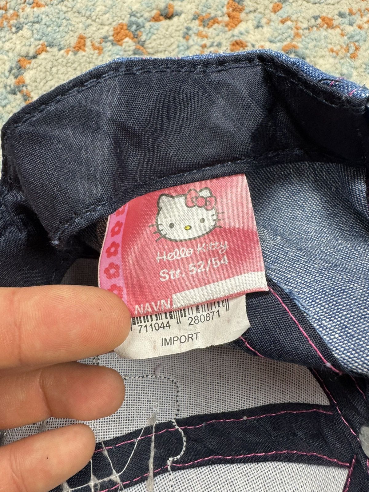 Japanese Brand × Vintage Vintage y2k Hello Kitty denim jeans hat Sanyo licensed Size ONE SIZE - 9 Thumbnail