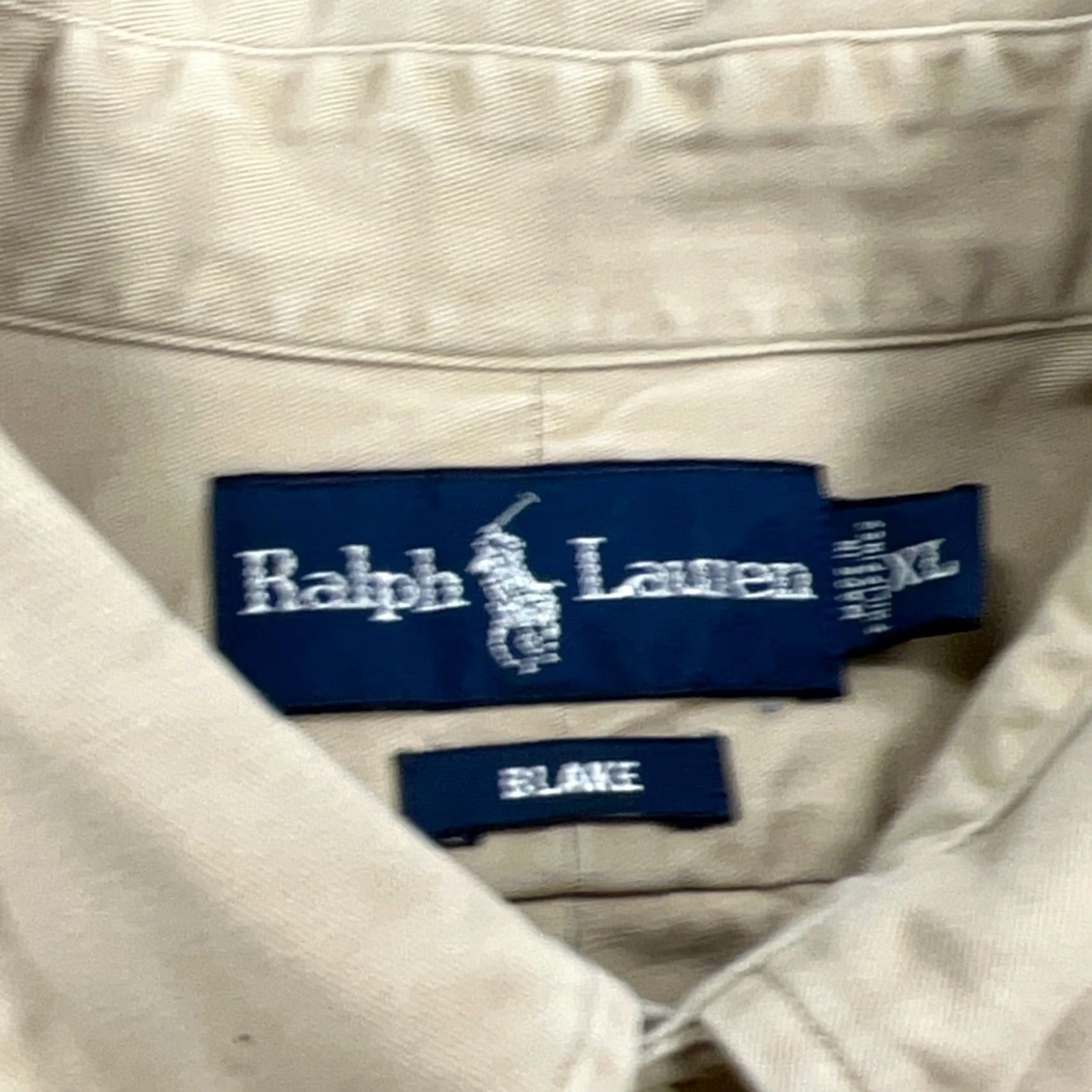 Ralph Lauren Ralph Lauren Shirt Men XL Tan Brown Button Up Twill Denim VTG Y2K Button-Front Casual Classic Size 46R - 3 Thumbnail
