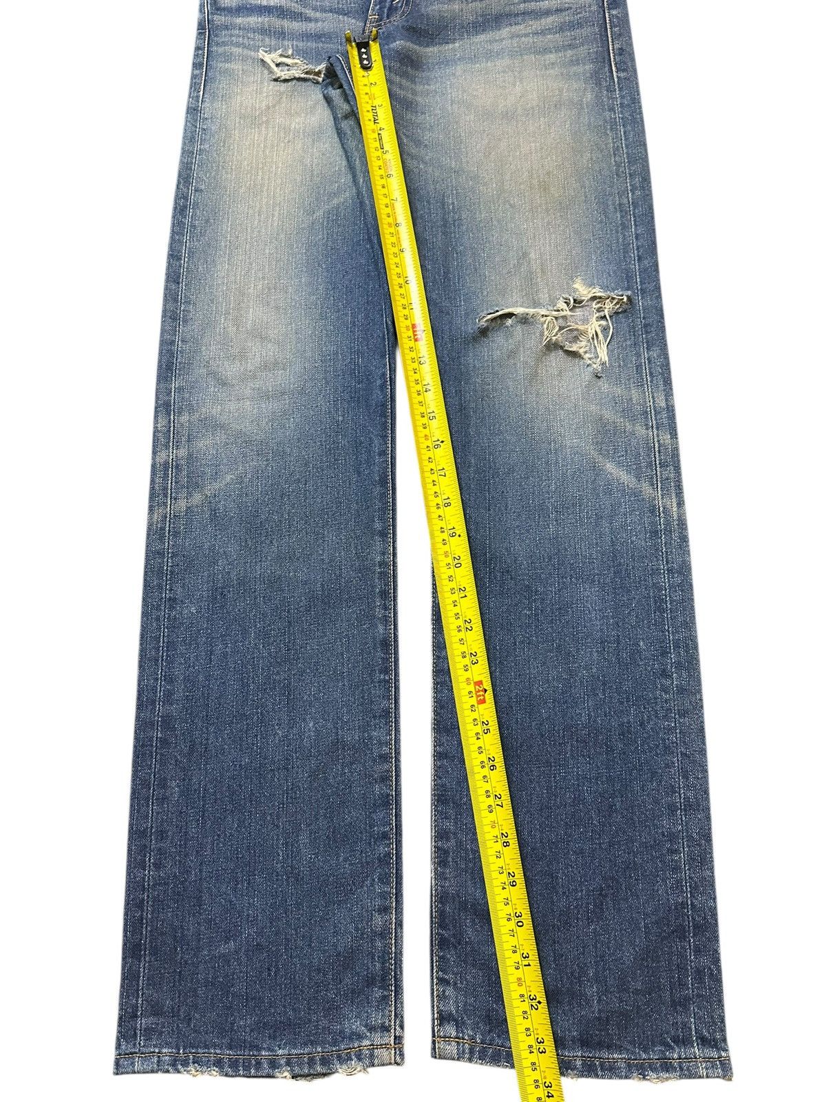 Levi's Vintage Levis 505 Blue Faded Wash Distressed Style Jeans Size US 32 / EU 48 - 13 Thumbnail