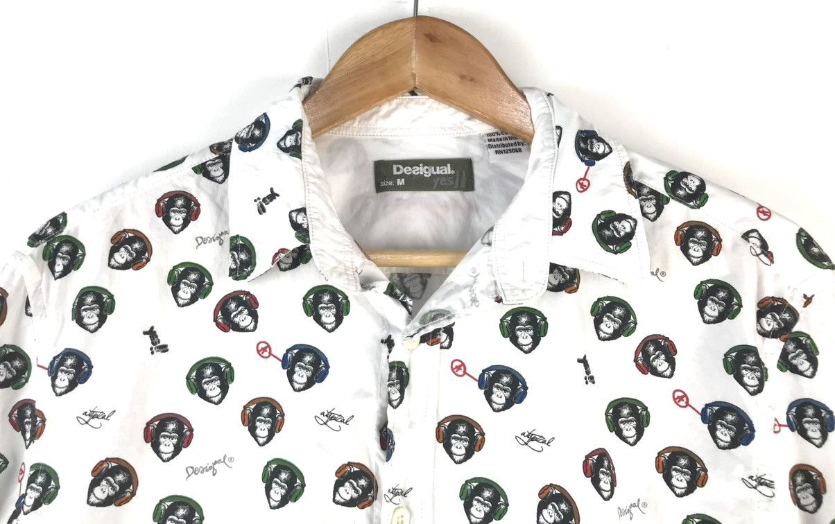 Desigual Desigual designer premium button shirt monkeys monogram M Size US M / EU 48-50 / 2 - 3 Thumbnail