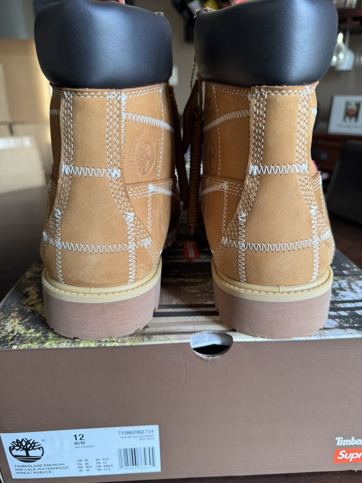 Supreme × Timberland Supreme Timberland Patchwork 6" Waterproof Boot Wheat Size US 12 / EU 45 - 6 Thumbnail