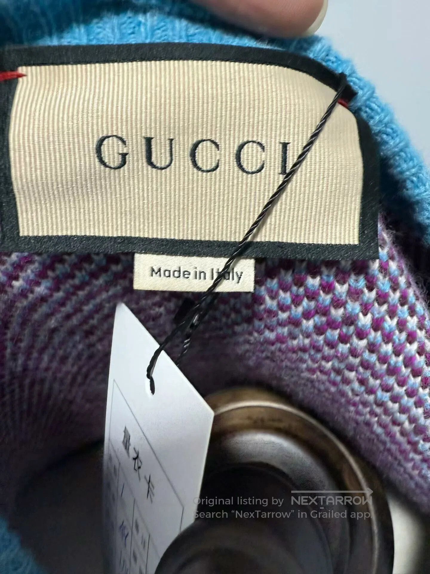 Gucci gucci double g print wool cardigan. Size L / US 10 / IT 46 - 3 Thumbnail