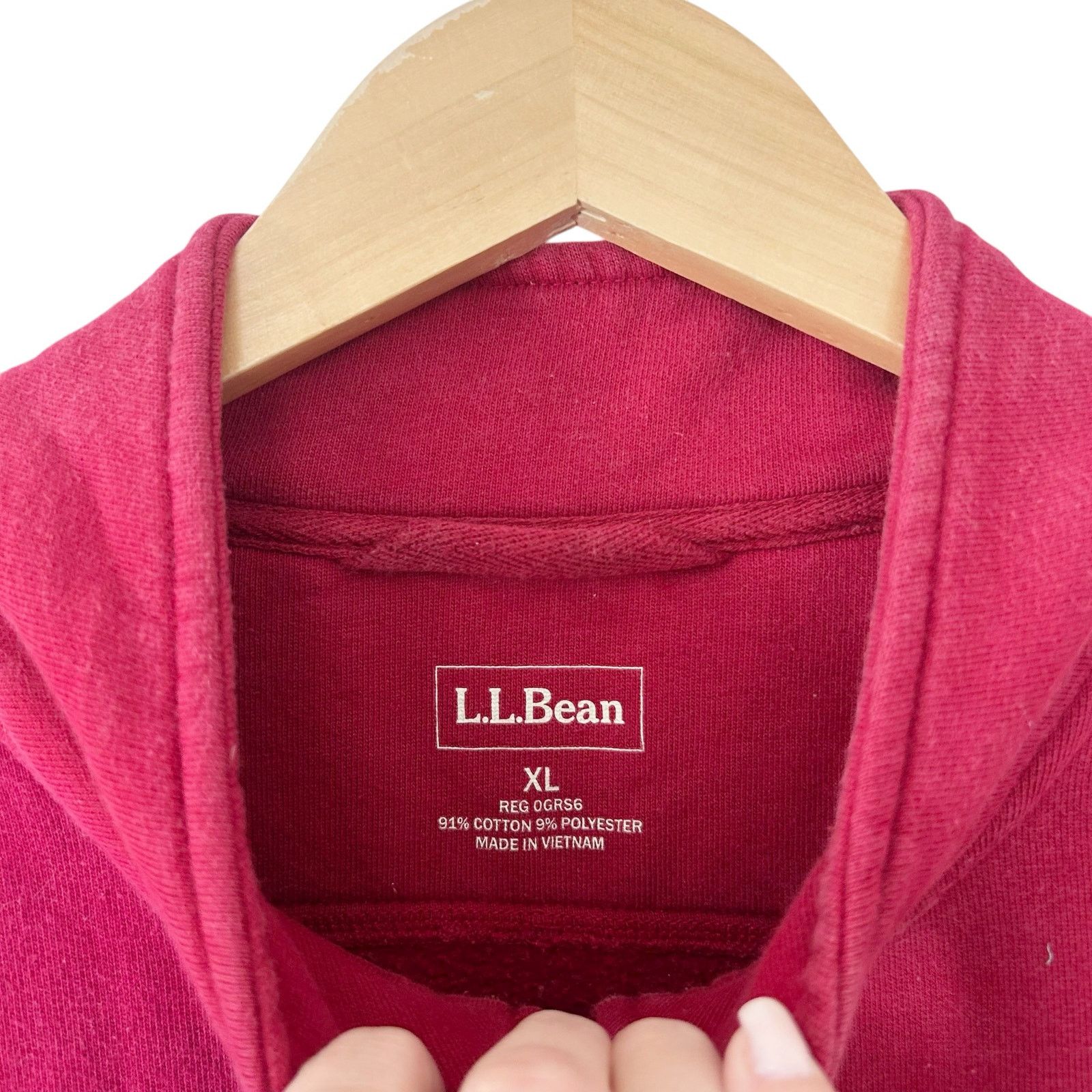 L.L. Bean LL Bean Red Quarter Zip Sweater Sz XL Size US XL / EU 56 / 4 - 2 Thumbnail