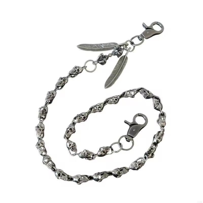 Other Japanese Peripheral Skull and Feather Goth Waist Chain Size ONE SIZE - 5 Thumbnail