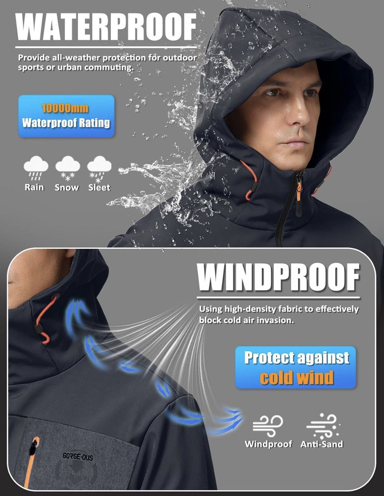 Other Men's Jacket Lightweight Waterproof Insulated Rain Jacket Size US S / EU 44-46 / 1 - 4 Thumbnail