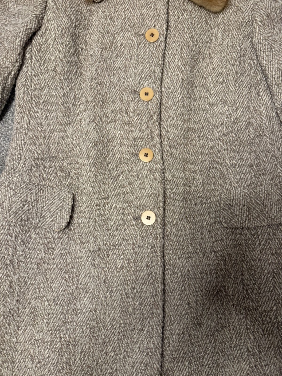 Giorgio Armani Giorgia Armani Wool & Mink fur overcoat Vintage Size M / US 6-8 / IT 42-44 - 5 Thumbnail