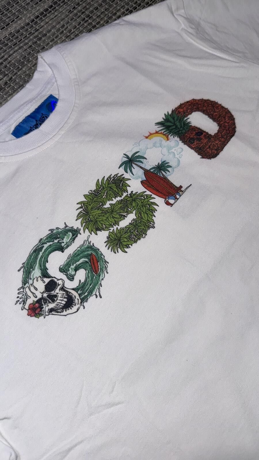 Godspeed Godspeed Surfs Up Tee (White) Size US XXL / EU 58 / 5 - 2 Thumbnail