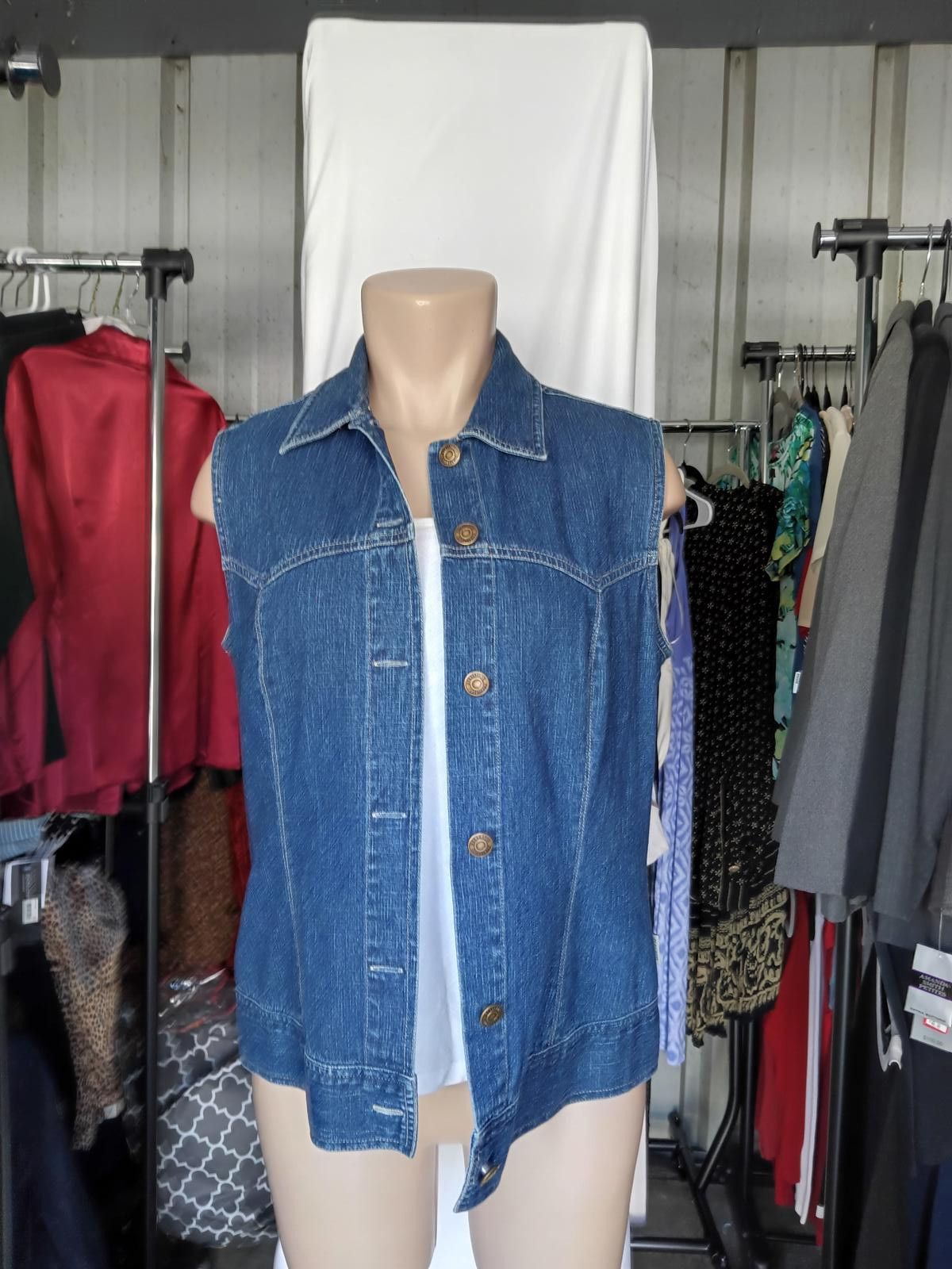 Designer Stylish Blasport Denim Vest Size M / US 6-8 / IT 42-44 - 4 Thumbnail