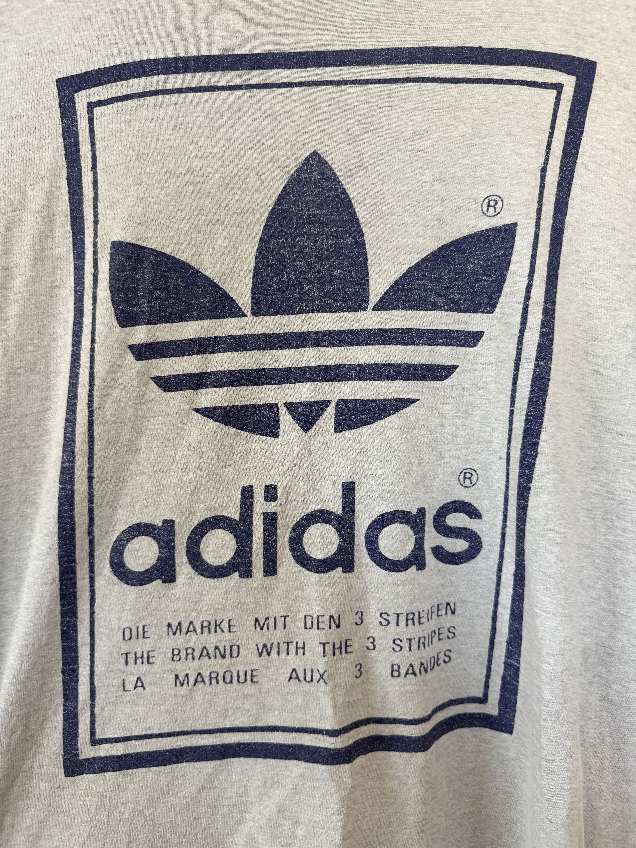 Adidas Rare Vintage Reverse Logo Tee Size US XL / EU 56 / 4 - 3 Thumbnail