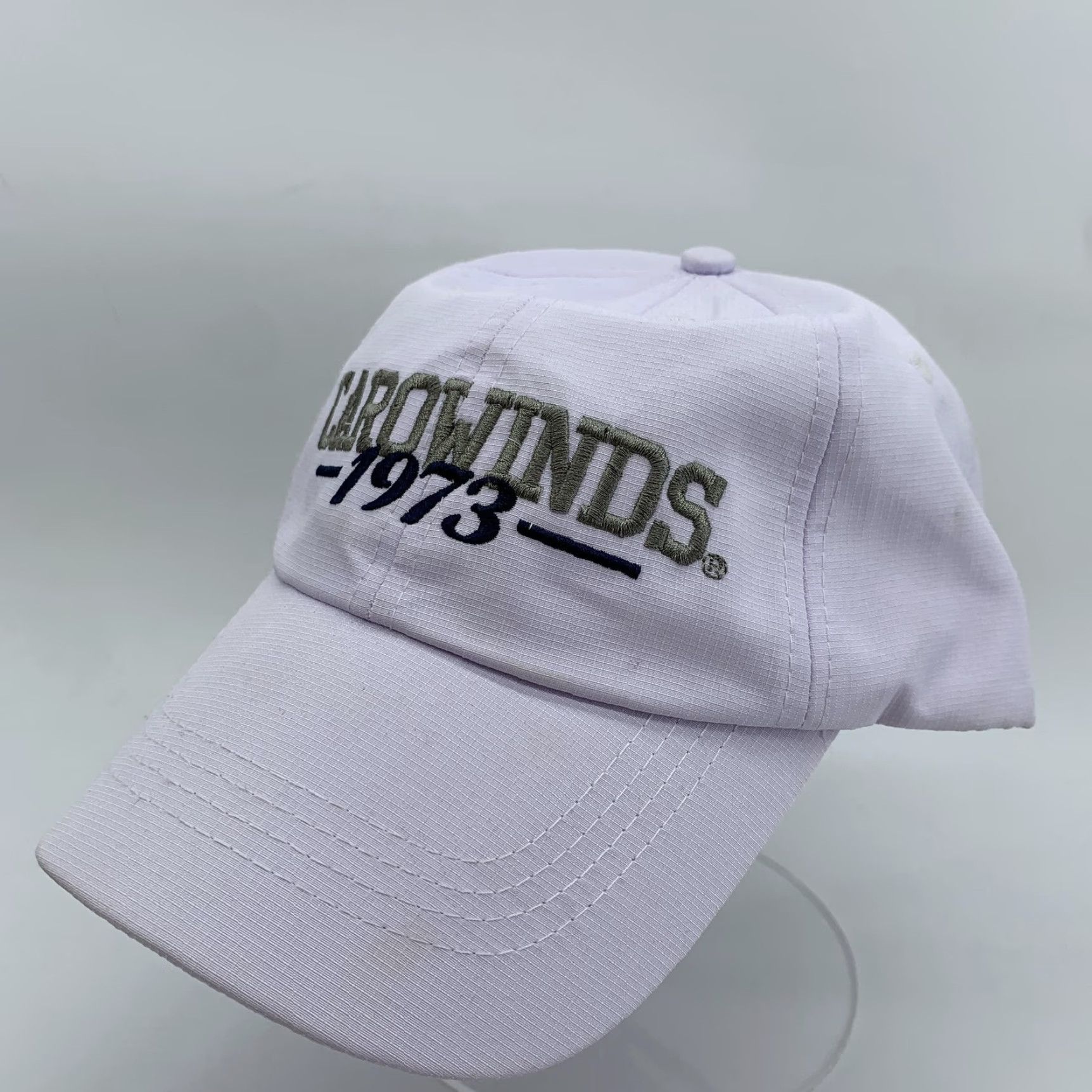 Logo 7 VINTAGE Carowinds 1973 Hat Cap Strap Back Mens White Logo Baseball One Size Jhats Size ONE SIZE - 2 Thumbnail