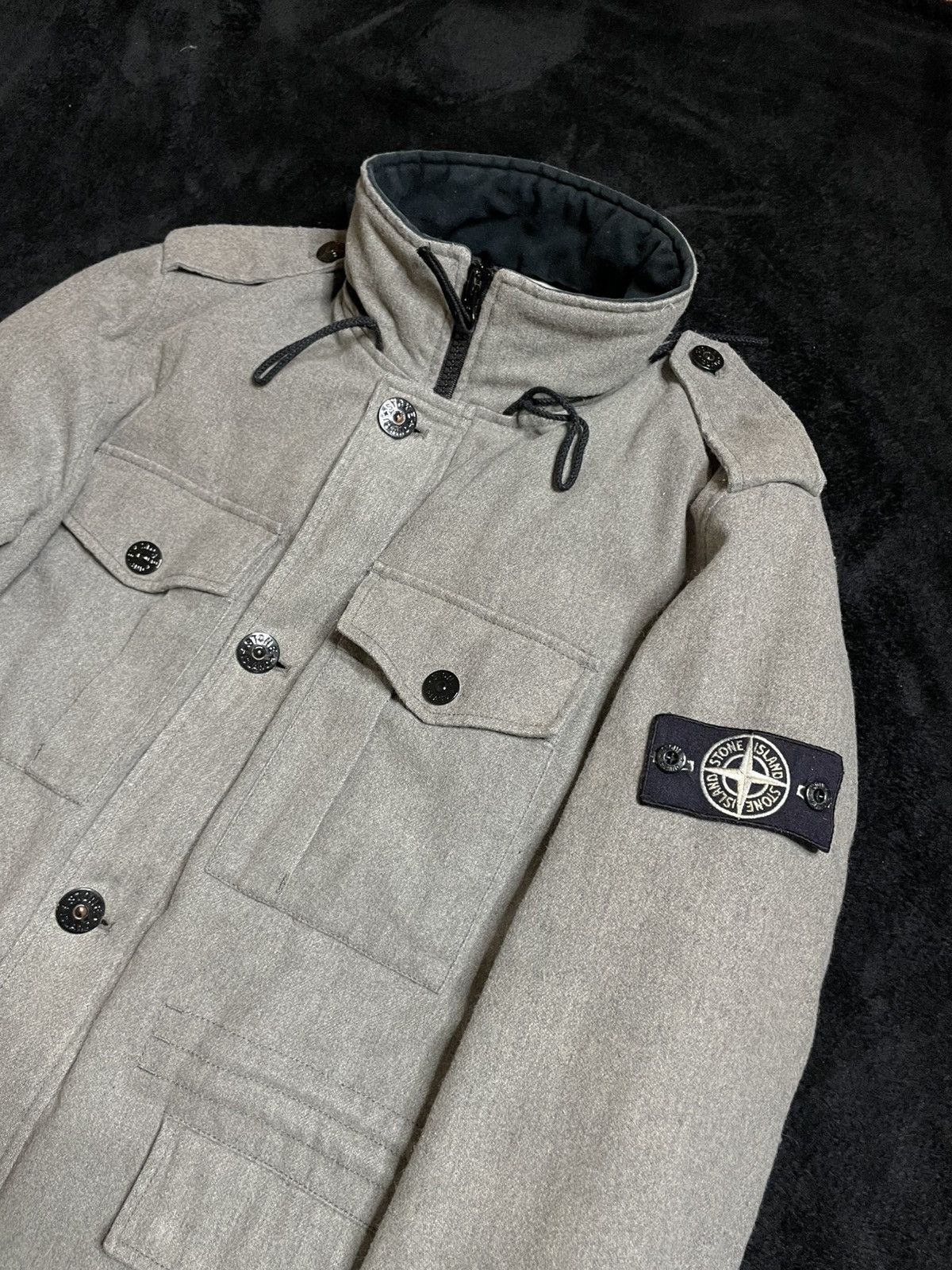 Stone Island Stone Island Ice Jacket Wool Blend Grey 2014 Size L Size US L / EU 52-54 / 3 - 5 Thumbnail