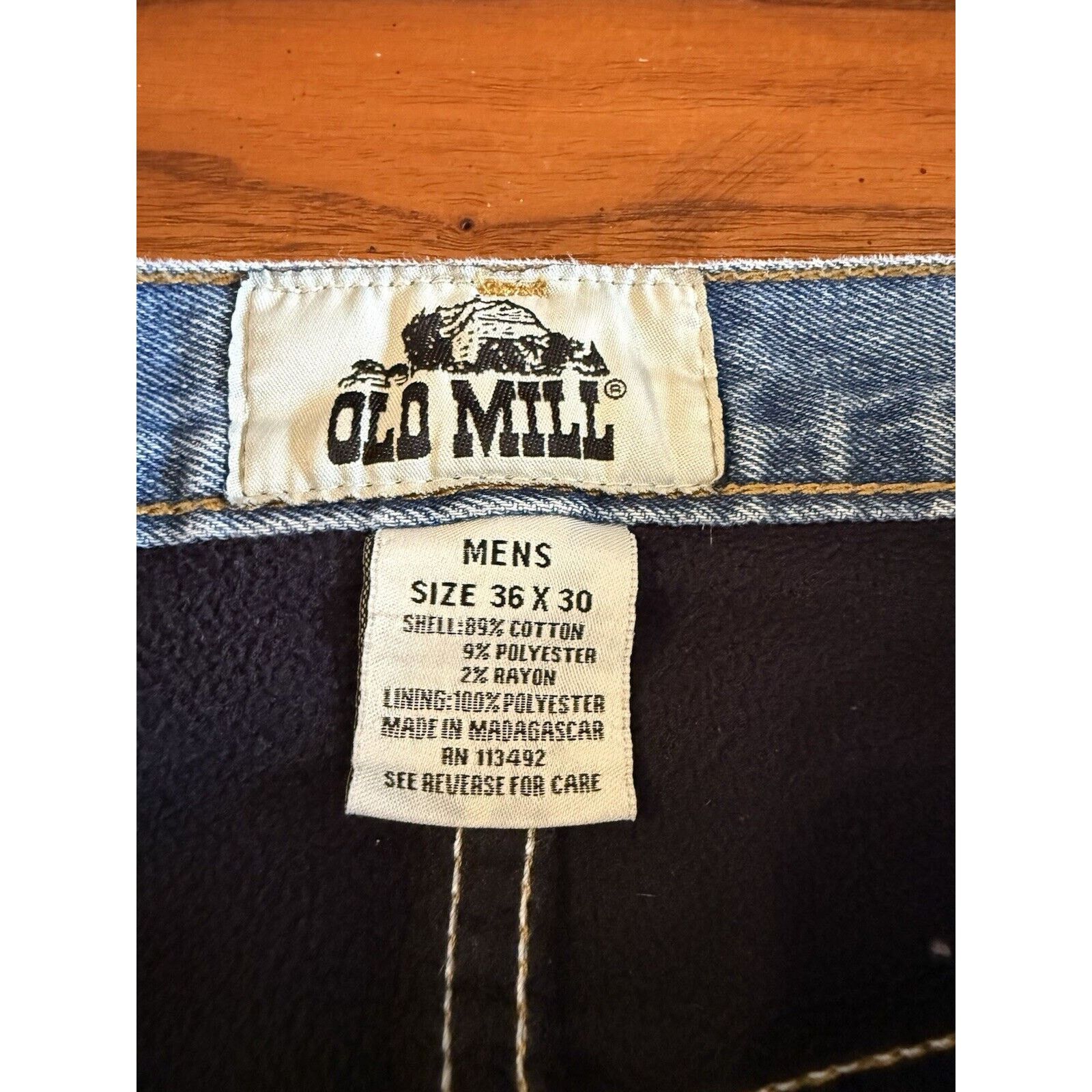 Other Old Mill Fleece Lined Jeans 36X30 Size US 36 / EU 52 - 3 Thumbnail